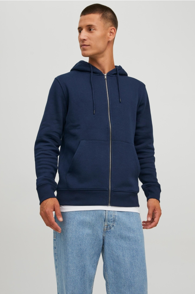 JJEBRADLEY SWEAT ZIP HOOD NOOS 12249342 NAVY BLAZER
